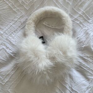 Garage White Faux Fur Earmuffs